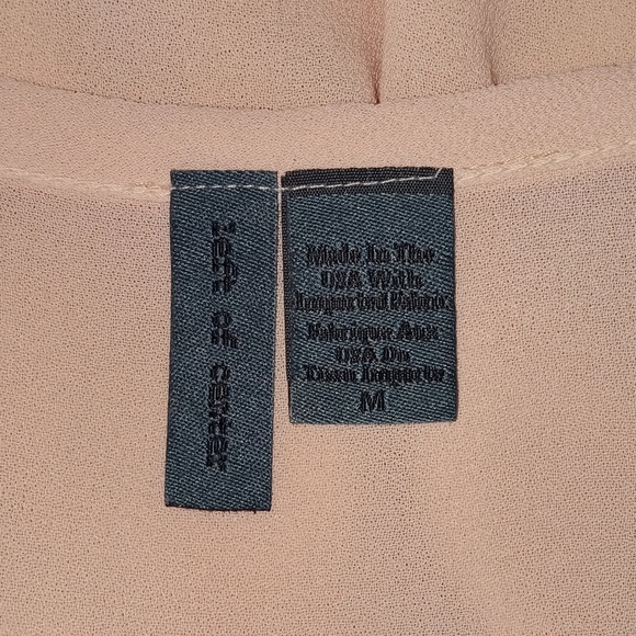 Anthropologie Left of Center Peachy Pink Baby Doll Tunic Top Size Medium - Picture 8 of 9